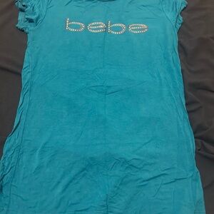 Bebe Turquoise Tee with Logo